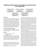 Mitigating sampling error when measuring internet clientIPv6 capabilities