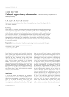 Delayed upper airway obstruction: A life-threatening complication of Dettol poisoning
