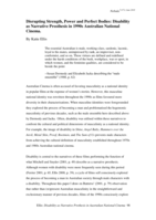 Disrupting strength, power, and perfect bodies: Disability as narrative prosthesis in 1990s Australian national cinema