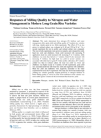 Responses of milling quality to nitrogen and water management in modern long grain rice varieties