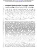 Establishing reference samples for detection of somatic mutations and germline variants with NGS technologies