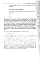 Value added products from vineyard wastes - a review