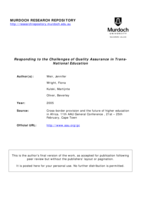 Responding to the challenges of quality assurance in trans-national education
