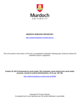 Summoned by social media: Why Australian courts should have social media accounts