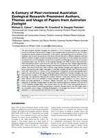 A century of peer-reviewed Australian Zoological Research: Prominent authors, themes and usage of papers from Australian Zoologist