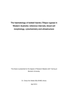 The haematology of bobtail lizards (Tiliqua rugosa) in Western Australia: reference intervals, blood cell morphology, cytochemistry and ultrastructure