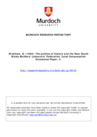 The politics of history and the New South Wales Builders’ Labourers’ Federation