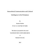 Intercultural communication and cultural intelligence in the workplace