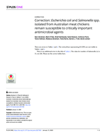 Correction: Escherichia coli and Salmonella spp. isolated from Australian meat chickens remain susceptible to critically important antimicrobial agents