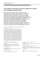 The ENIGMA Consortium: large-scale collaborative analyses of neuroimaging and genetic data