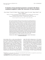 Evaluation of large-intestinal parameters associated with dietary treatments designed to reduce the occurrence of swine dysentery