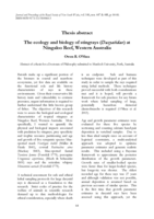 The ecology and biology of stingrays (Dasyatidae) at Ningaloo Reef, Western Australia - Doctoral Thesis Abstract