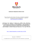 Qualitative behavioural assessment and quantitative physiological measurement of cattle naïve and habituated to road transport