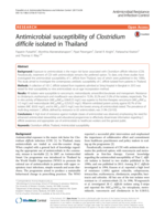 Antimicrobial susceptibility of Clostridium difficile isolated in Thailand