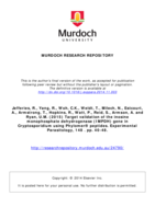 Target validation of the inosine monophosphate dehydrogenase (IMPDH) gene in Cryptosporidium using Phylomer® peptides