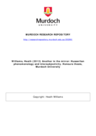 Another in the mirror: Husserlian phenomenology and intersubjectivity