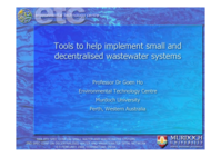 Tools to help implement small and decentralised wastewater systems