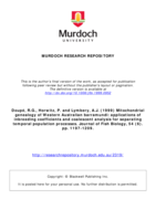 Mitochondrial genealogy of Western Australian barramundi: applications of inbreeding coefficients and coalescent analysis for separating temporal population processes