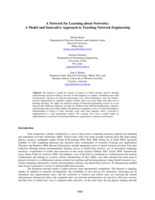 A network for learning about networks: A model and an innovative approach to teaching network engineering