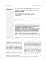 Human Clostridium difficile infection caused by a livestock-associated PCR ribotype 237 strain in Western Australia