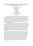 Professionalisation and public relations education: Investigating the national industry accreditation of university courses in Australia