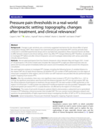 Pressure pain thresholds in a real-world chiropractic setting: Topography, changes after treatment, and clinical relevance?