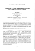 Teaching with a scalable, multidisciplinary learning object: A business school case study