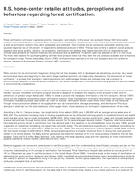 U.S. home-center retailer attitudes, perceptions and behaviors regarding forest certification