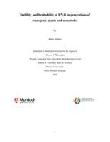 Stability and heritability of RNAi in generations of transgenic plants and nematodes