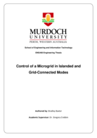 Control of a microgrid in islanded mode and Grid-connected modes