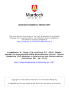 Cluster analysis for personalised mobile entertainment content