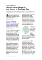 Climate, natural hazards and change in Southeast Asia