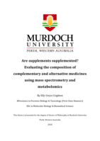 Are supplements supplemented? Evaluating the composition of complementary and alternative medicines using mass spectrometry and metabolomics