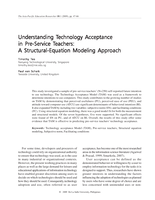 Understanding Technology Acceptance in Pre-Service Teachers: A Structural-Equation Modeling Approach