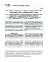 The collective impact of rare diseases in Western Australia: an estimate using a population-based cohort