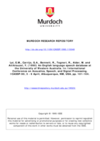 An English language speech database at the University of Western Australia