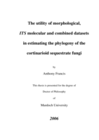 The utility of morphological, ITS molecular and combined datasets in estimating the phylogeny of the cortinarioid sequestrate fungi