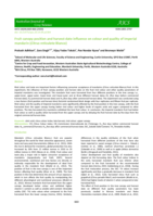 Fruit canopy position and harvest date influence on colour and quality of imperial mandarin (citrus reticulata blanco)