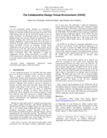 The Collaborative Design Virtual Environment (CDVE)