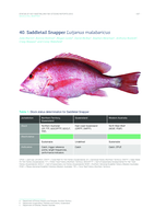 Saddletail Snapper Lutjanus malabaricus, In M Flood, I Stobutzki, J Andrews, G Begg, W Fletcher, C Gardner, J Kemp, A Moore, A O'Brien, R Quinn, J Roach, K Rowling, K Sainsbury, T Saunders, T Ward & M Winning (eds), Status of key Australian fish stocks reports 2012