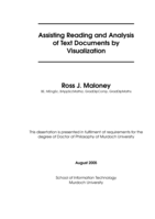 Assisting reading and analysis of text documents by visualization