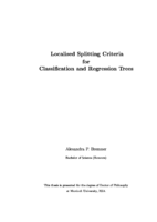 Localised splitting criteria for classification and regression trees