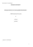 Demand dispatch of an islanded microgrid