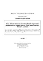Using natural resource inventory data to improve the management of dryland salinity in the Great Southern, Western Australia