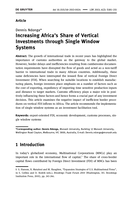 Increasing Africa’s share of vertical investments through Single Window systems