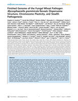 Finished Genome of the Fungal Wheat Pathogen Mycosphaerella graminicola Reveals Dispensome Structure, Chromosome Plasticity, and Stealth Pathogenesis