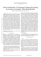 Perceived benefits of technology enhanced learning by learners in Uganda: Three Band Benefits