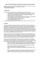 Utility of Environmental Impact Assessment Processes in Western Australia: submission to inquiry into the environmental effects statement process in Victoria,   Environment and Natural Resources Committee of the Parliament of Victoria