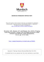 Fringing trees may provide a refuge from prolonged drying for urban wetland invertebrates