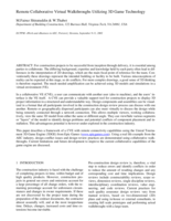 Remote collaborative virtual walkthroughs utilizing 3D game technology
